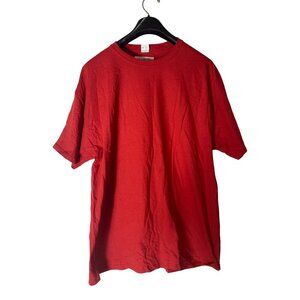 Fruit Of The Loom Men's Red "Mechanic" Graphic T-Shirt XL Crew Neck Short Sleeve